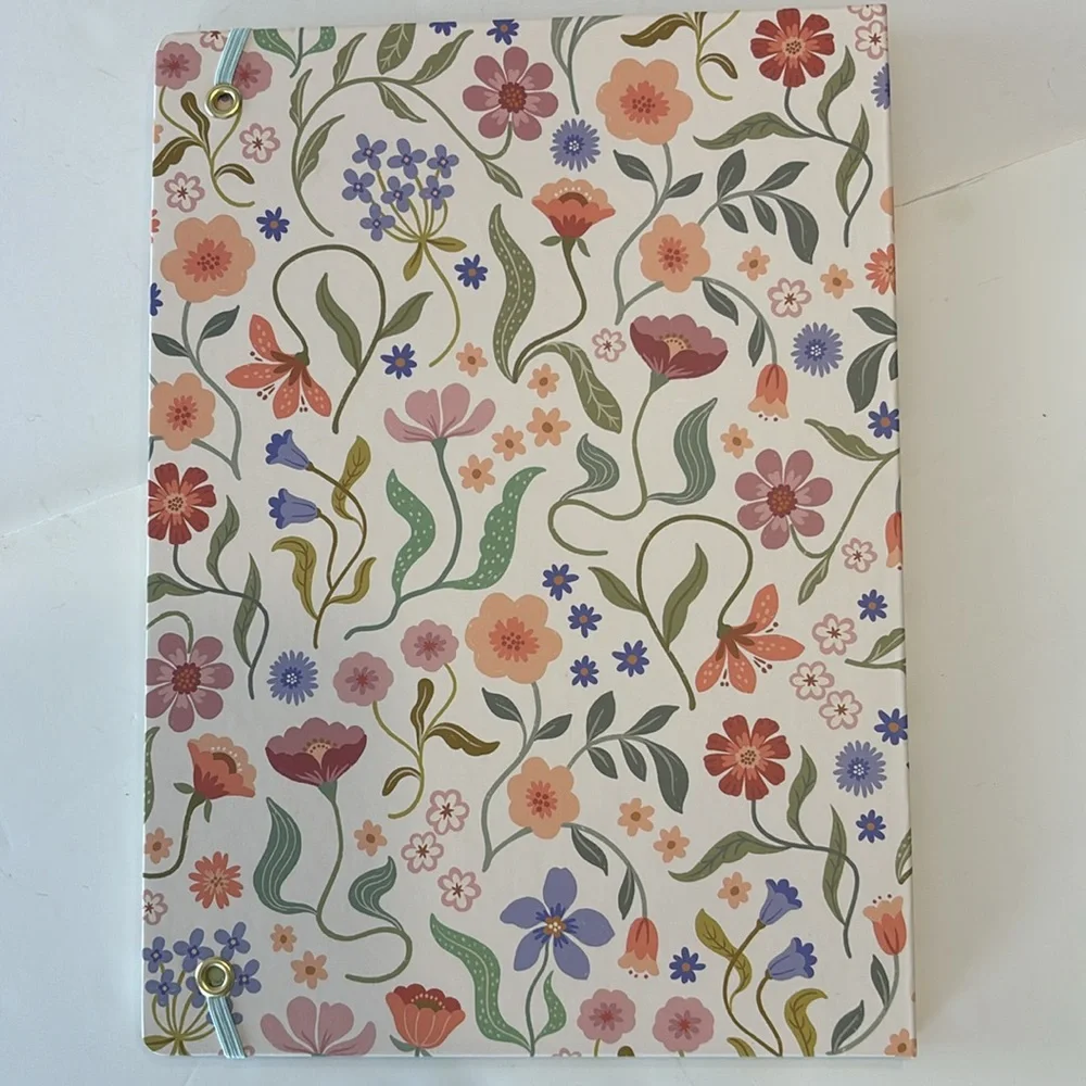 Greenroom Hardcover Floral Padfolio with Letter Size Notepad